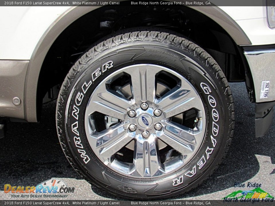 2018 Ford F150 Lariat SuperCrew 4x4 White Platinum / Light Camel Photo #9