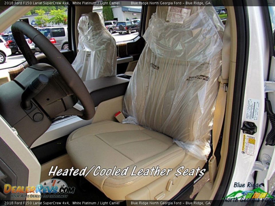 2018 Ford F150 Lariat SuperCrew 4x4 White Platinum / Light Camel Photo #10