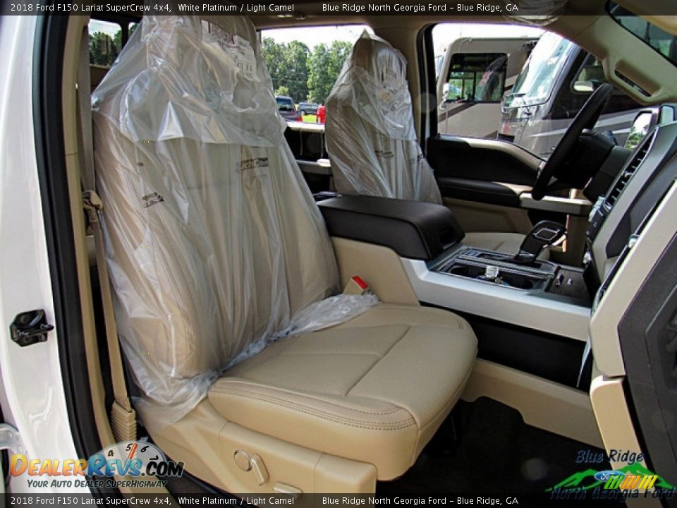 2018 Ford F150 Lariat SuperCrew 4x4 White Platinum / Light Camel Photo #11