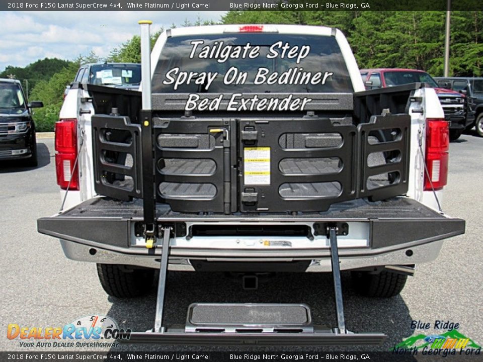 2018 Ford F150 Lariat SuperCrew 4x4 White Platinum / Light Camel Photo #13