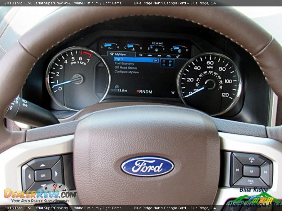 2018 Ford F150 Lariat SuperCrew 4x4 White Platinum / Light Camel Photo #14