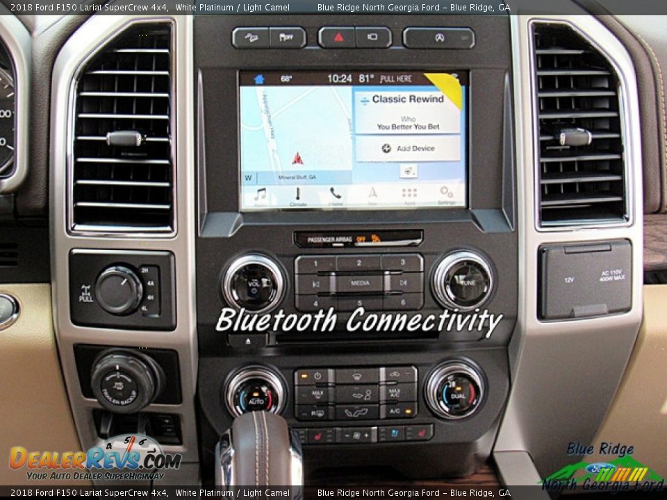 2018 Ford F150 Lariat SuperCrew 4x4 White Platinum / Light Camel Photo #15