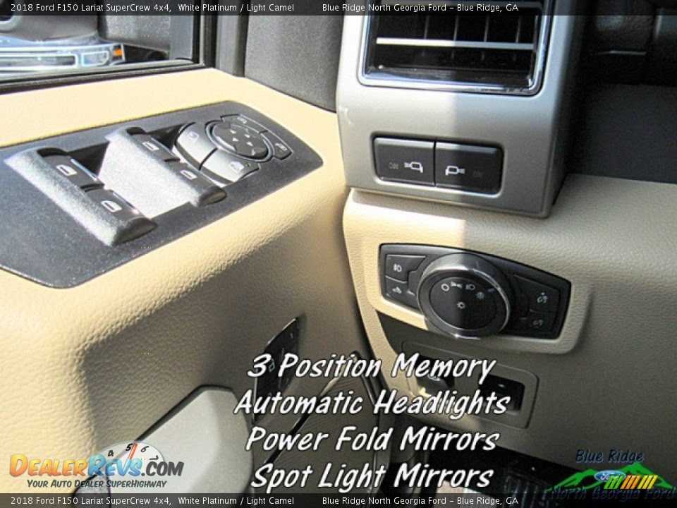 2018 Ford F150 Lariat SuperCrew 4x4 White Platinum / Light Camel Photo #22