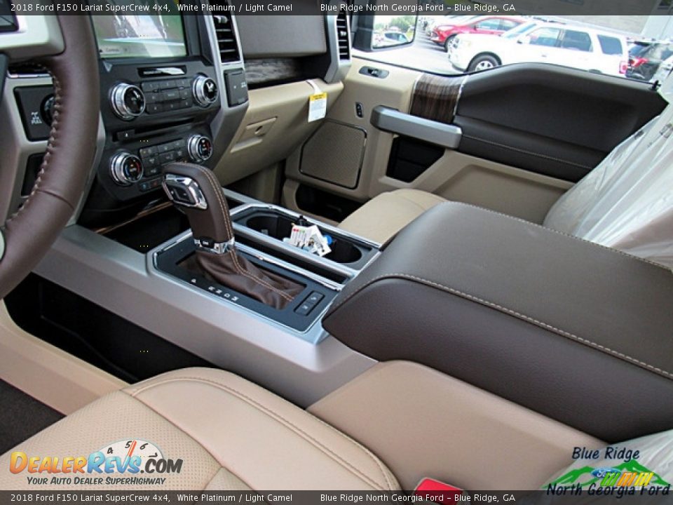 2018 Ford F150 Lariat SuperCrew 4x4 White Platinum / Light Camel Photo #24