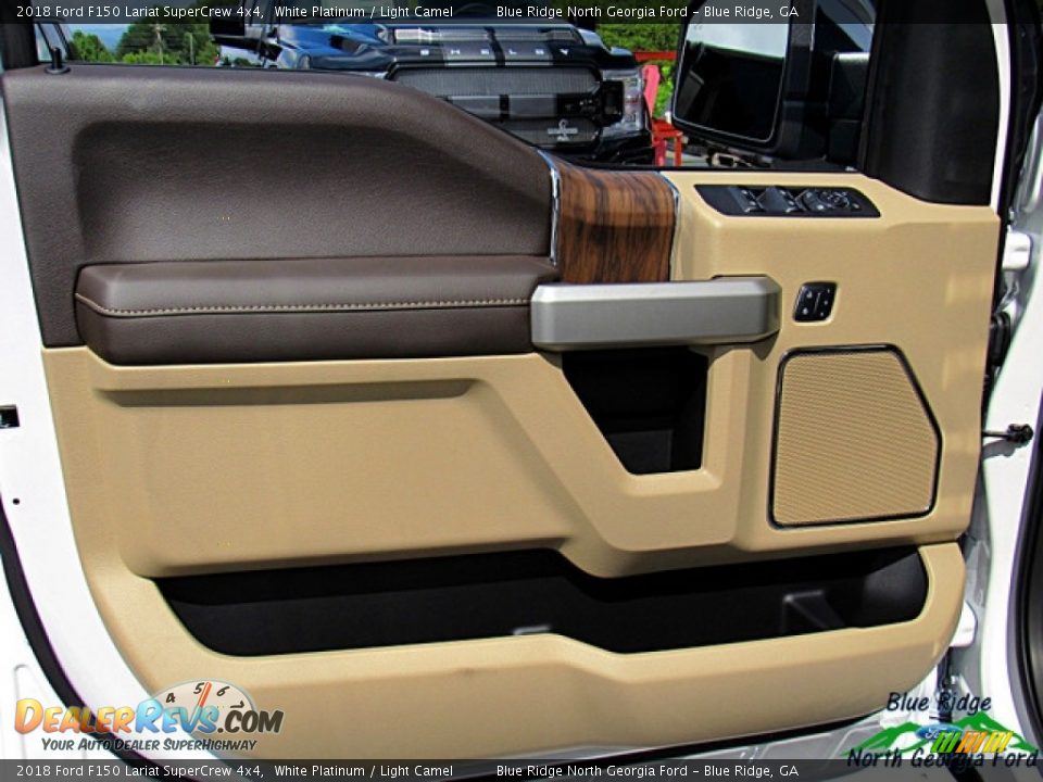 2018 Ford F150 Lariat SuperCrew 4x4 White Platinum / Light Camel Photo #30