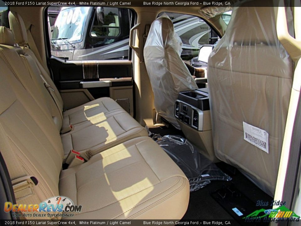 2018 Ford F150 Lariat SuperCrew 4x4 White Platinum / Light Camel Photo #33
