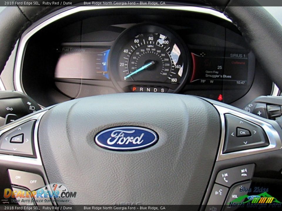 2018 Ford Edge SEL Ruby Red / Dune Photo #14