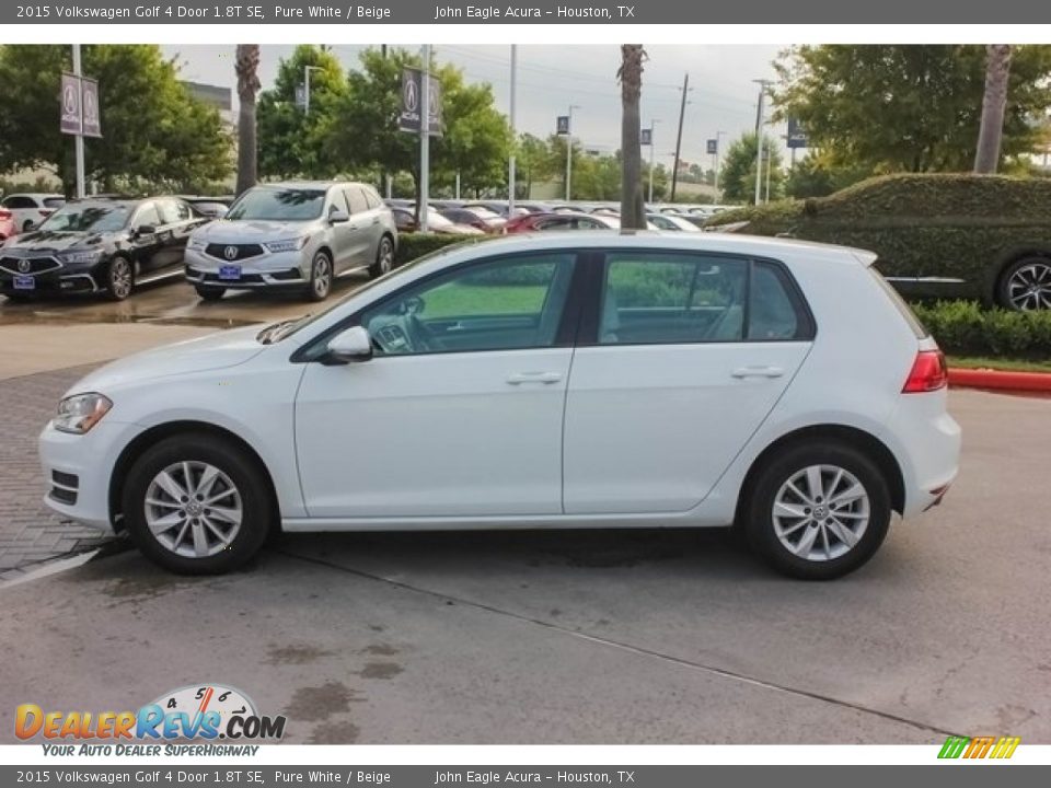 2015 Volkswagen Golf 4 Door 1.8T SE Pure White / Beige Photo #4