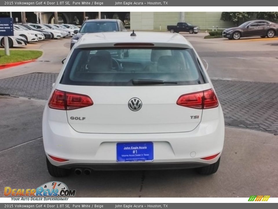 2015 Volkswagen Golf 4 Door 1.8T SE Pure White / Beige Photo #6