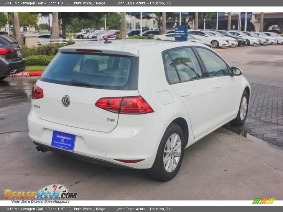 2015 Volkswagen Golf 4 Door 1.8T SE Pure White / Beige Photo #7