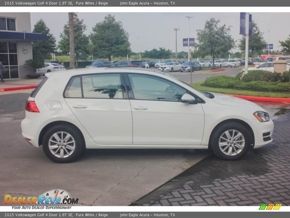 2015 Volkswagen Golf 4 Door 1.8T SE Pure White / Beige Photo #8
