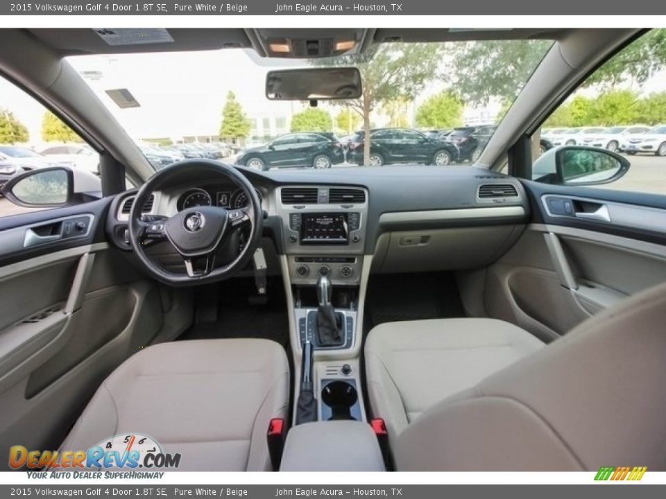 2015 Volkswagen Golf 4 Door 1.8T SE Pure White / Beige Photo #9