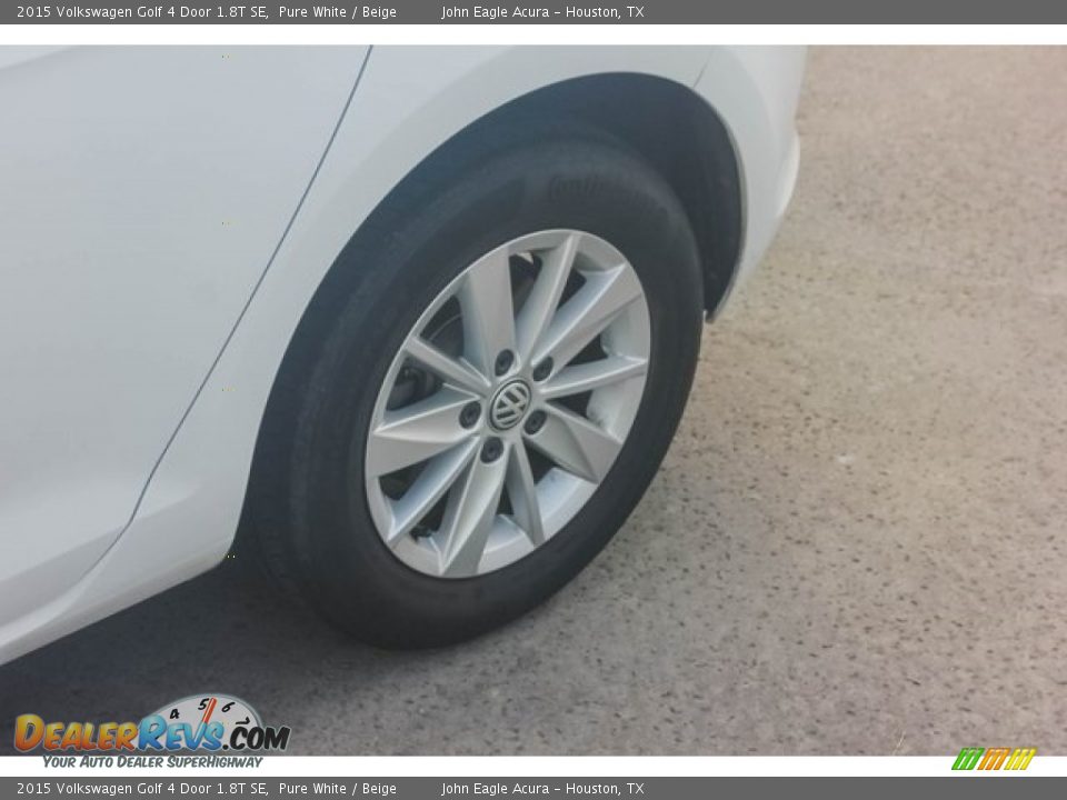 2015 Volkswagen Golf 4 Door 1.8T SE Pure White / Beige Photo #12