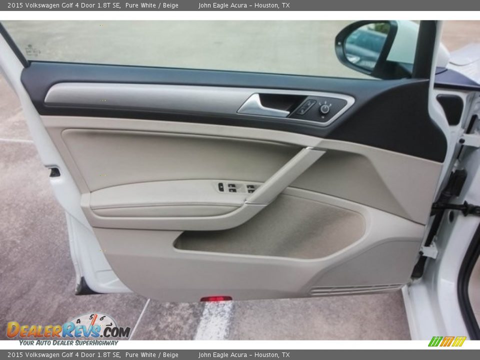 2015 Volkswagen Golf 4 Door 1.8T SE Pure White / Beige Photo #17