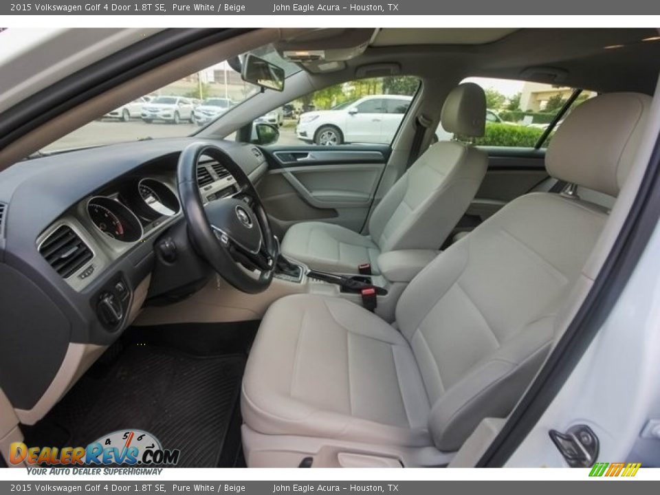 2015 Volkswagen Golf 4 Door 1.8T SE Pure White / Beige Photo #18