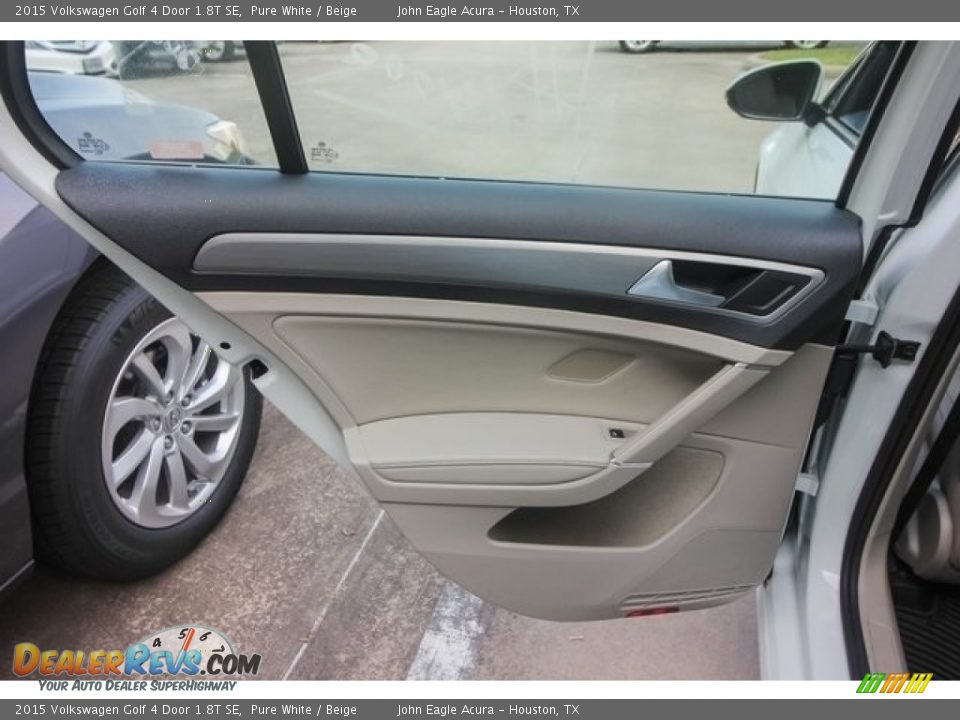 2015 Volkswagen Golf 4 Door 1.8T SE Pure White / Beige Photo #19