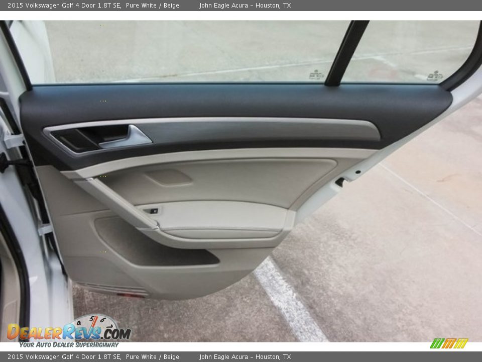 2015 Volkswagen Golf 4 Door 1.8T SE Pure White / Beige Photo #22