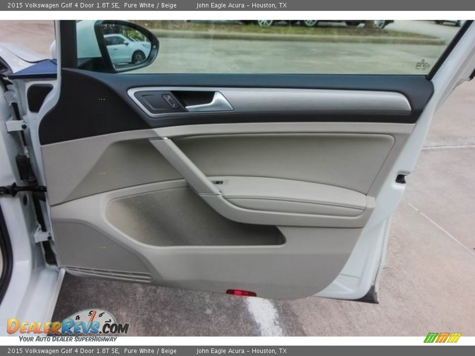 2015 Volkswagen Golf 4 Door 1.8T SE Pure White / Beige Photo #24