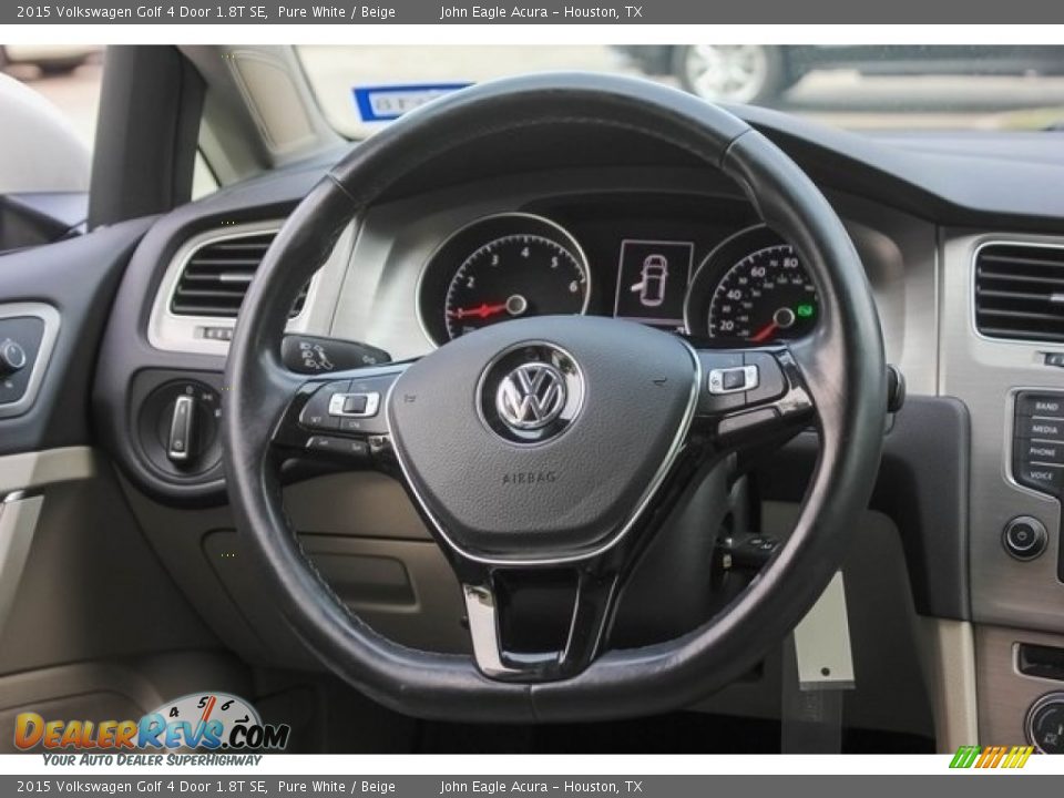2015 Volkswagen Golf 4 Door 1.8T SE Pure White / Beige Photo #27