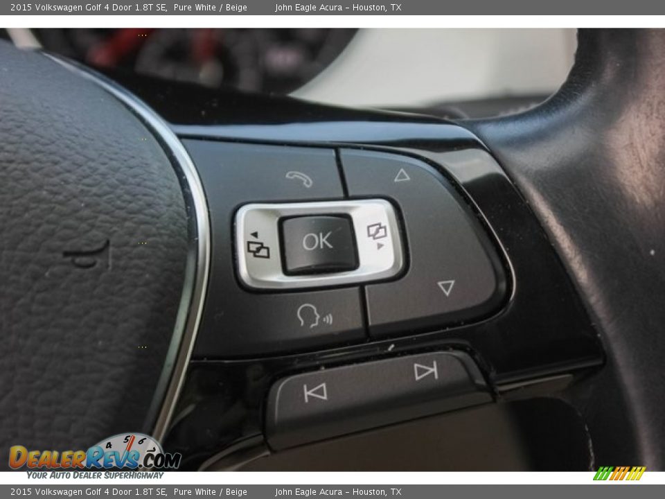 2015 Volkswagen Golf 4 Door 1.8T SE Pure White / Beige Photo #34