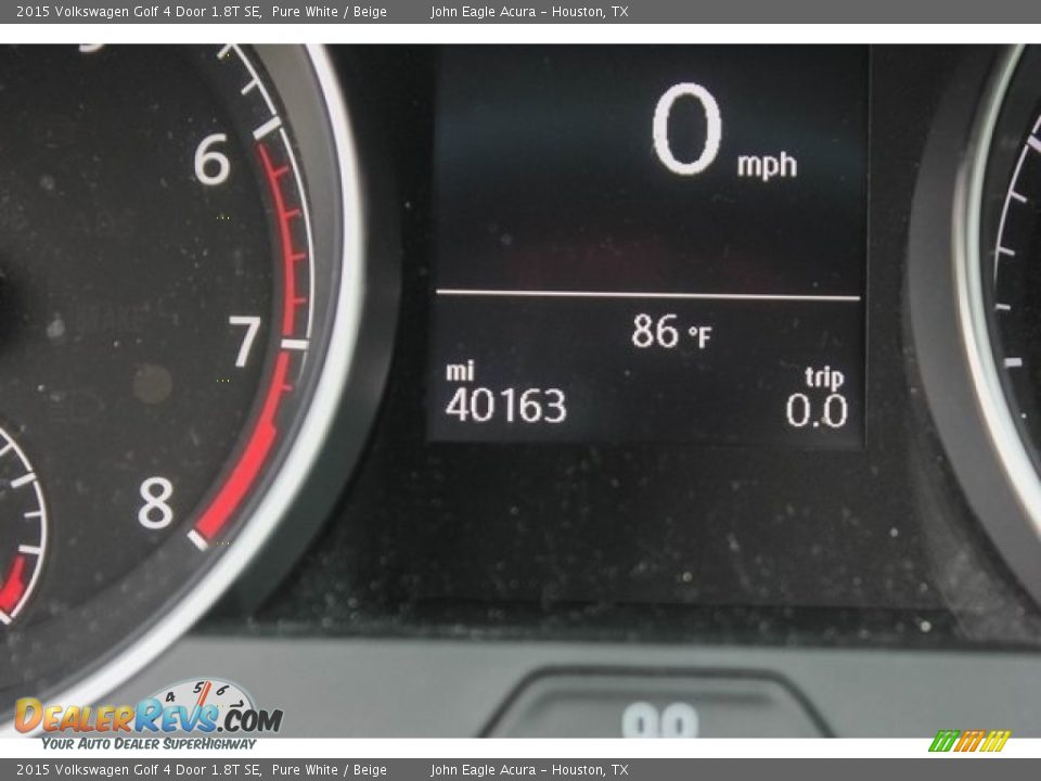 2015 Volkswagen Golf 4 Door 1.8T SE Pure White / Beige Photo #36