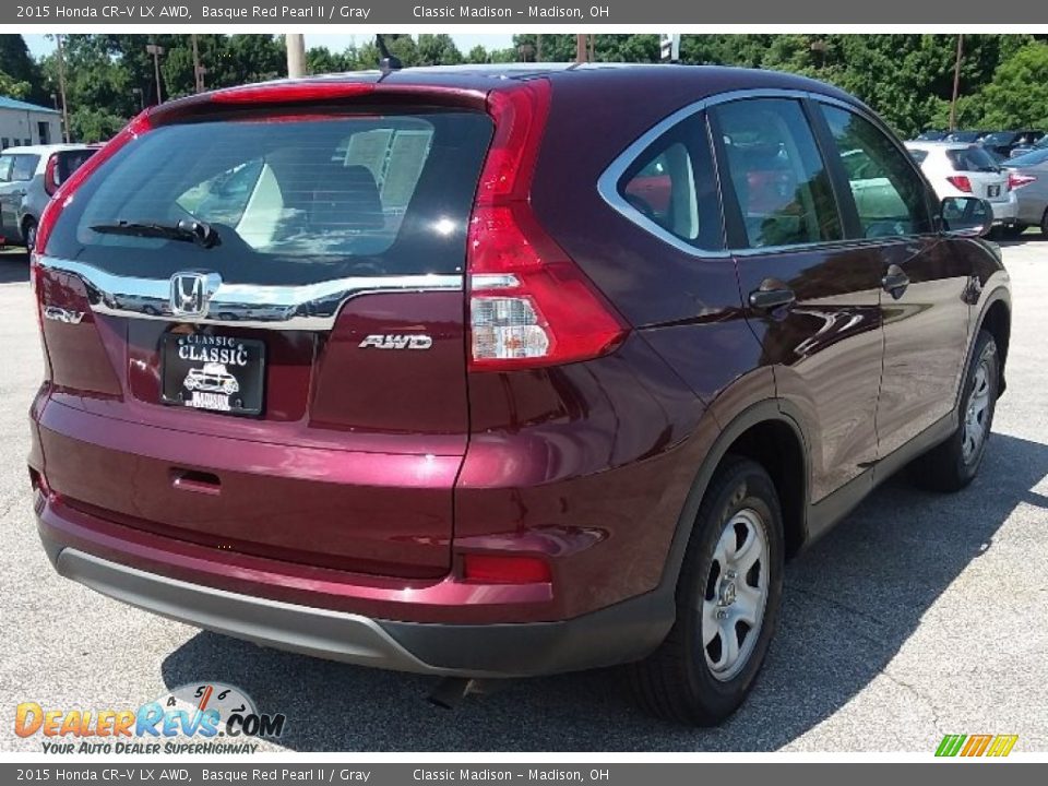 2015 Honda CR-V LX AWD Basque Red Pearl II / Gray Photo #4