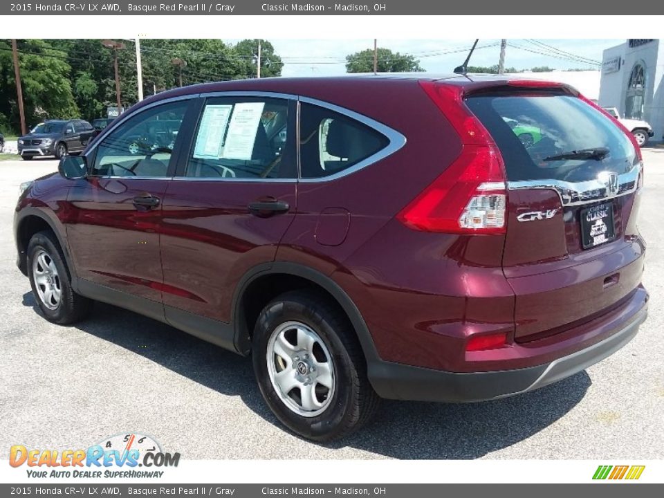 2015 Honda CR-V LX AWD Basque Red Pearl II / Gray Photo #6
