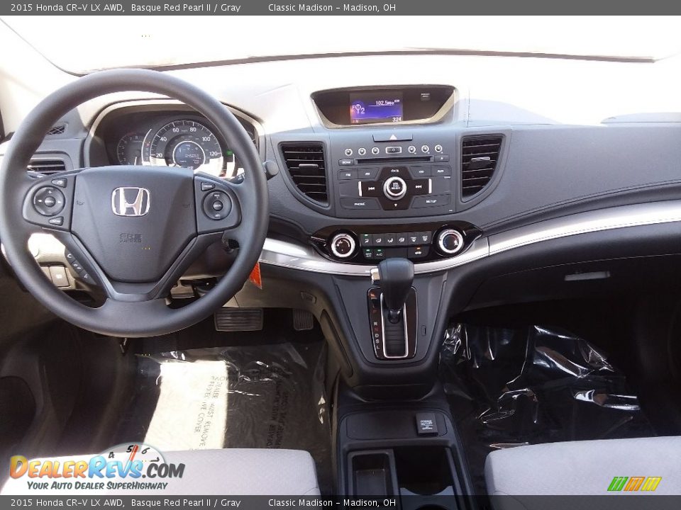 2015 Honda CR-V LX AWD Basque Red Pearl II / Gray Photo #9