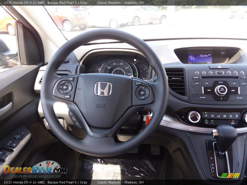 2015 Honda CR-V LX AWD Basque Red Pearl II / Gray Photo #10