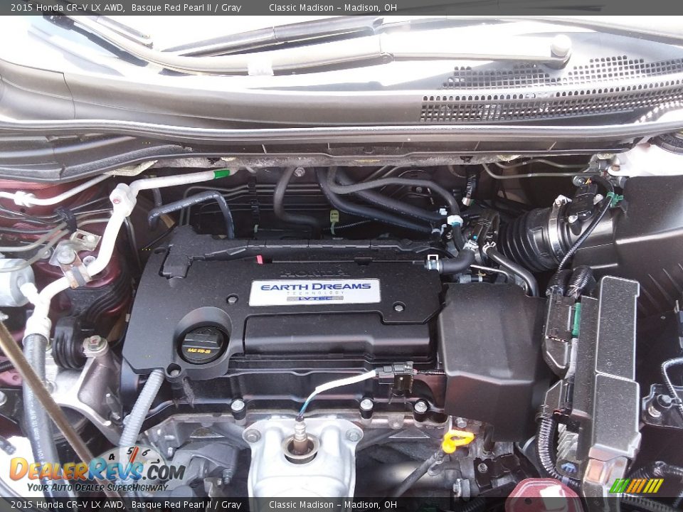 2015 Honda CR-V LX AWD Basque Red Pearl II / Gray Photo #20