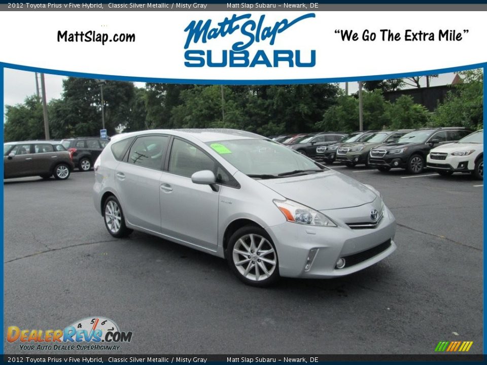 2012 Toyota Prius v Five Hybrid Classic Silver Metallic / Misty Gray Photo #1
