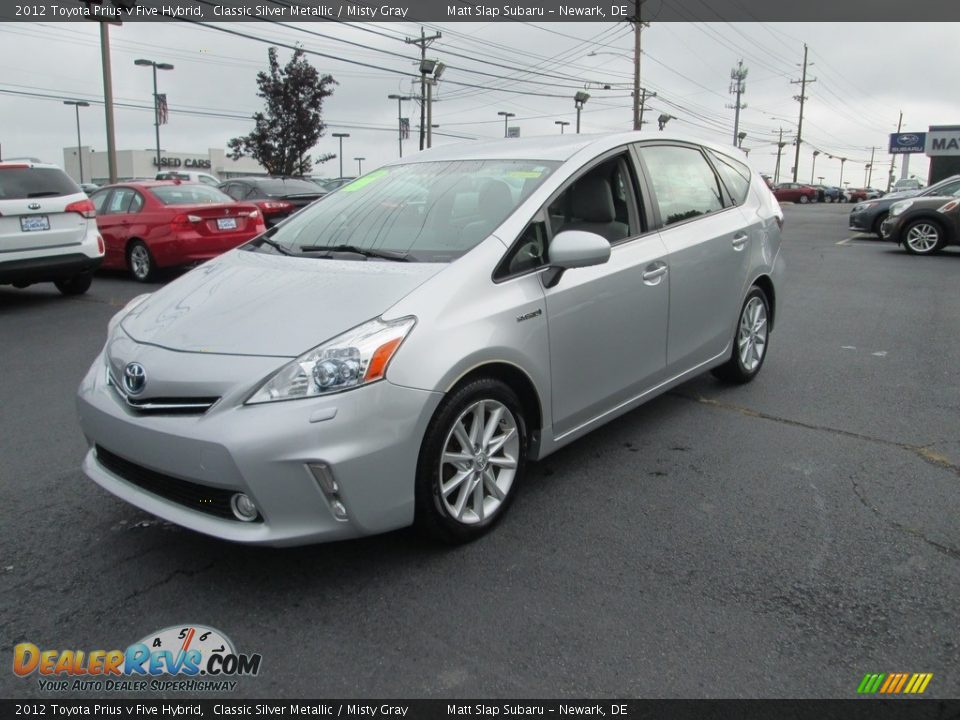 2012 Toyota Prius v Five Hybrid Classic Silver Metallic / Misty Gray Photo #2