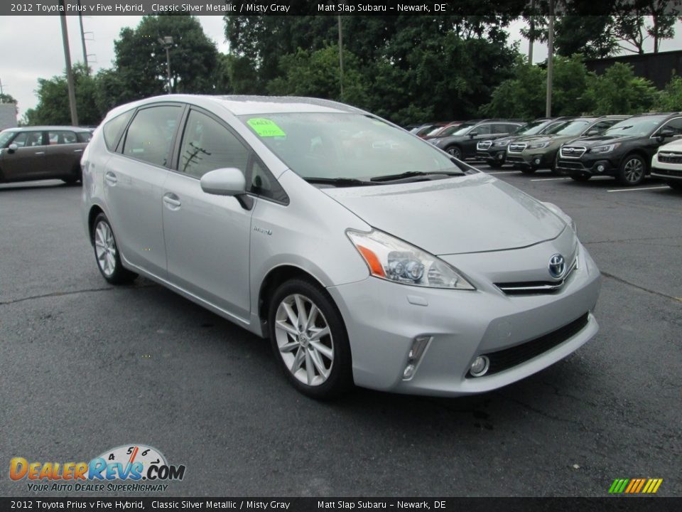 2012 Toyota Prius v Five Hybrid Classic Silver Metallic / Misty Gray Photo #4