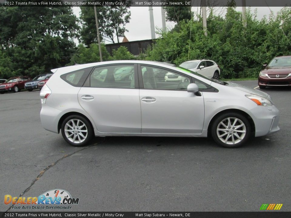 2012 Toyota Prius v Five Hybrid Classic Silver Metallic / Misty Gray Photo #5