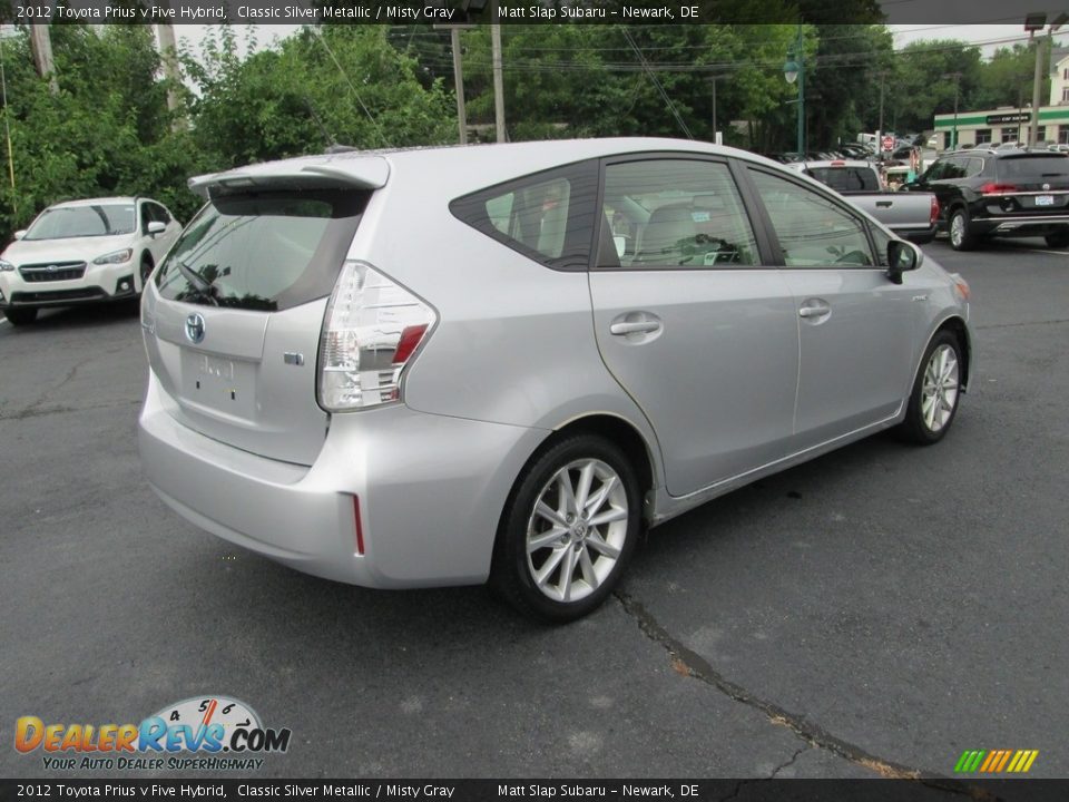 2012 Toyota Prius v Five Hybrid Classic Silver Metallic / Misty Gray Photo #6