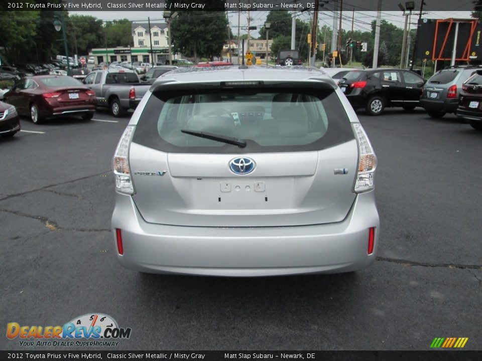 2012 Toyota Prius v Five Hybrid Classic Silver Metallic / Misty Gray Photo #7