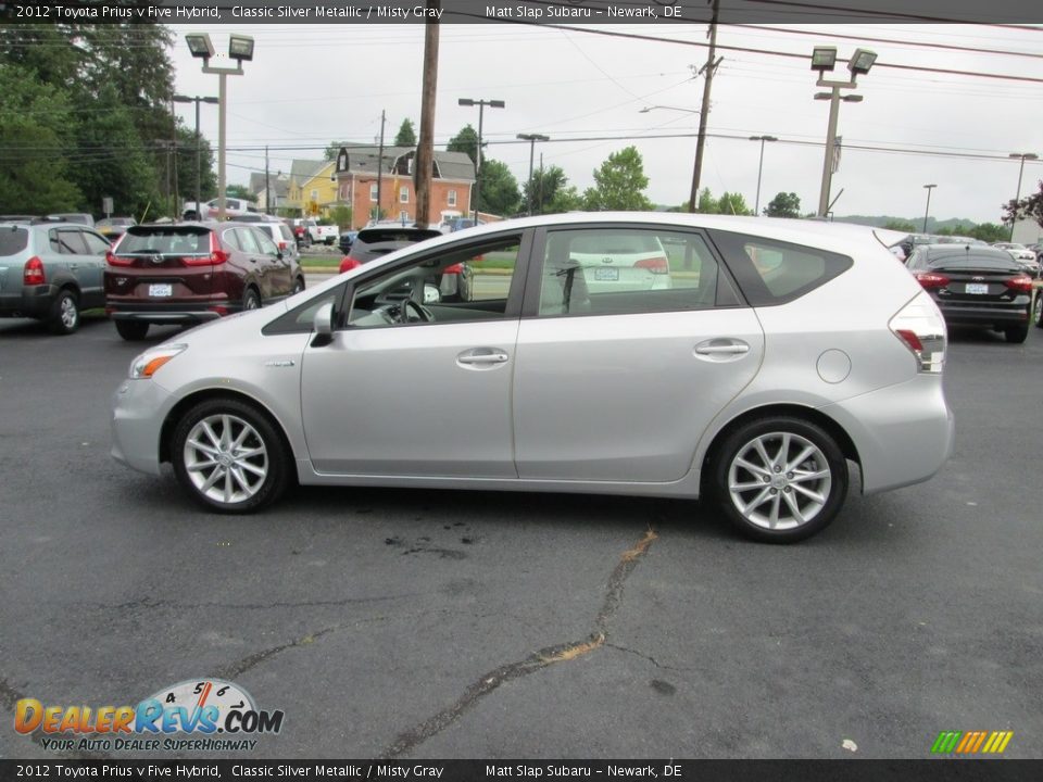 2012 Toyota Prius v Five Hybrid Classic Silver Metallic / Misty Gray Photo #9