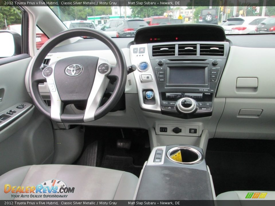 2012 Toyota Prius v Five Hybrid Classic Silver Metallic / Misty Gray Photo #10