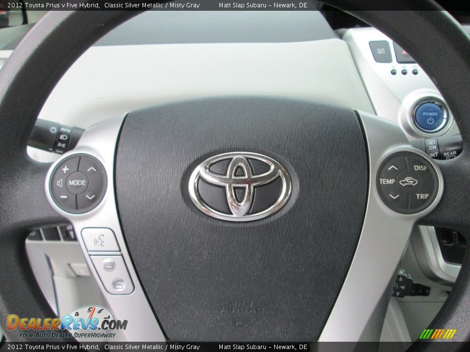 2012 Toyota Prius v Five Hybrid Classic Silver Metallic / Misty Gray Photo #11