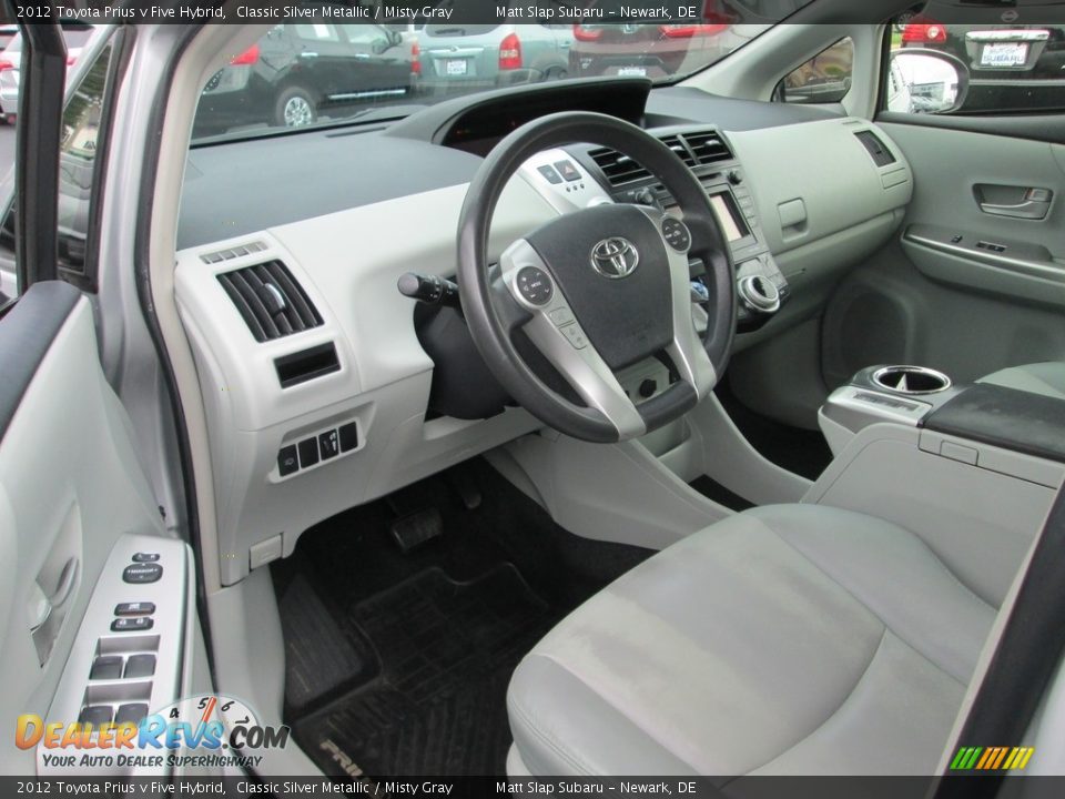 2012 Toyota Prius v Five Hybrid Classic Silver Metallic / Misty Gray Photo #12