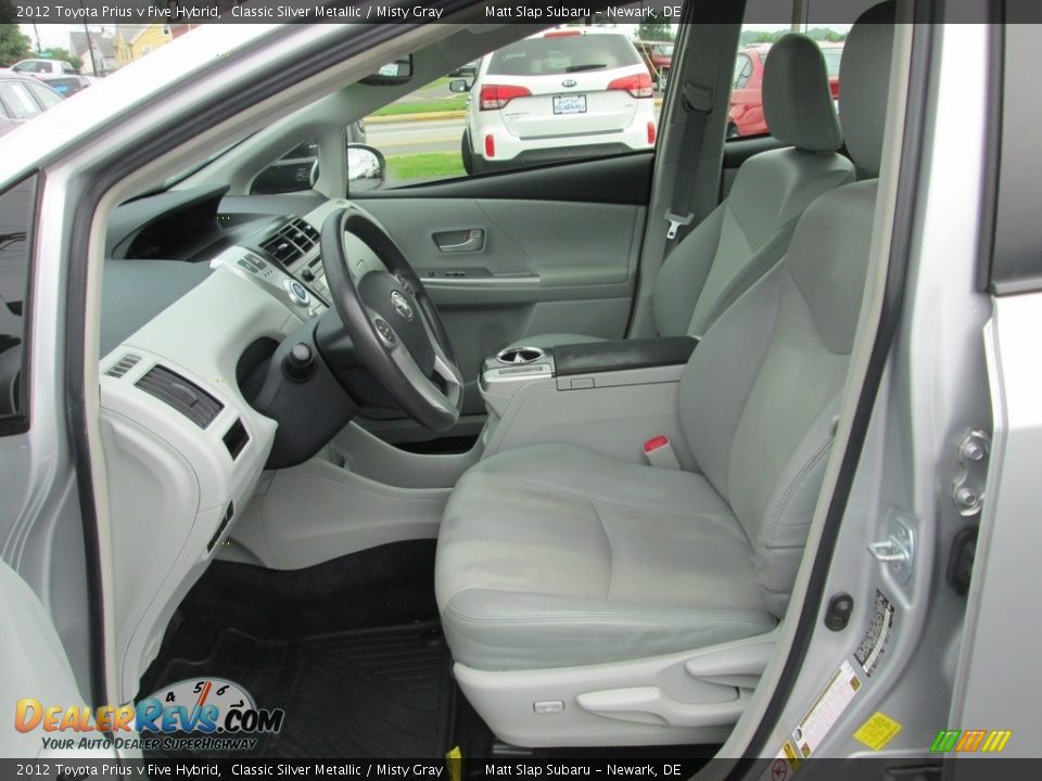 2012 Toyota Prius v Five Hybrid Classic Silver Metallic / Misty Gray Photo #13