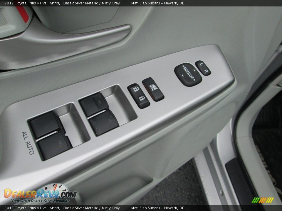2012 Toyota Prius v Five Hybrid Classic Silver Metallic / Misty Gray Photo #15