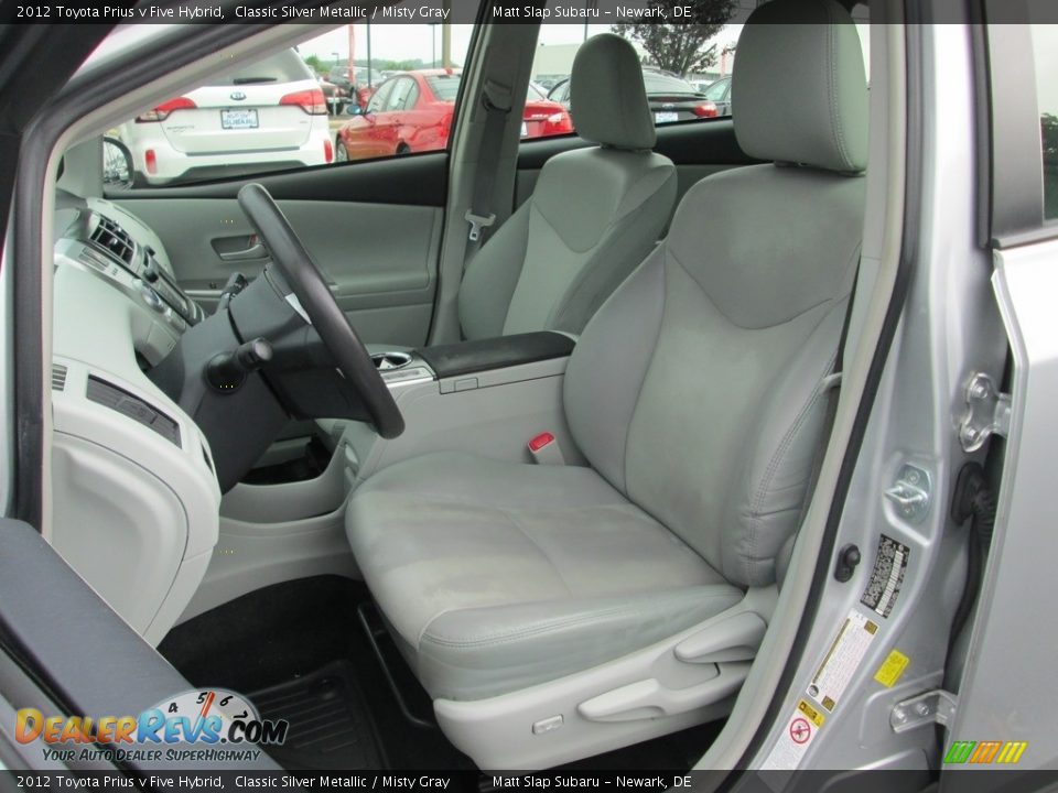 2012 Toyota Prius v Five Hybrid Classic Silver Metallic / Misty Gray Photo #16
