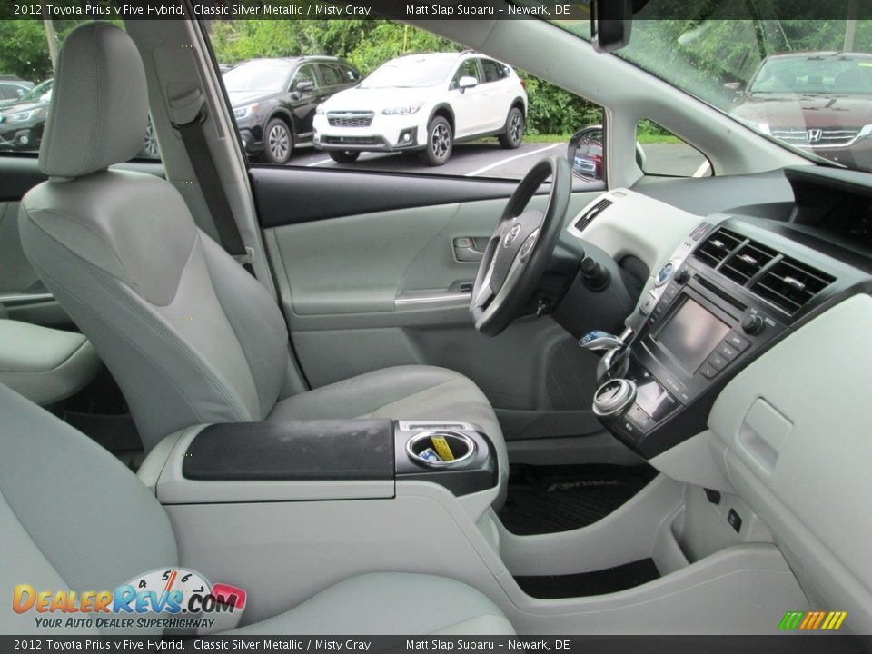 2012 Toyota Prius v Five Hybrid Classic Silver Metallic / Misty Gray Photo #17