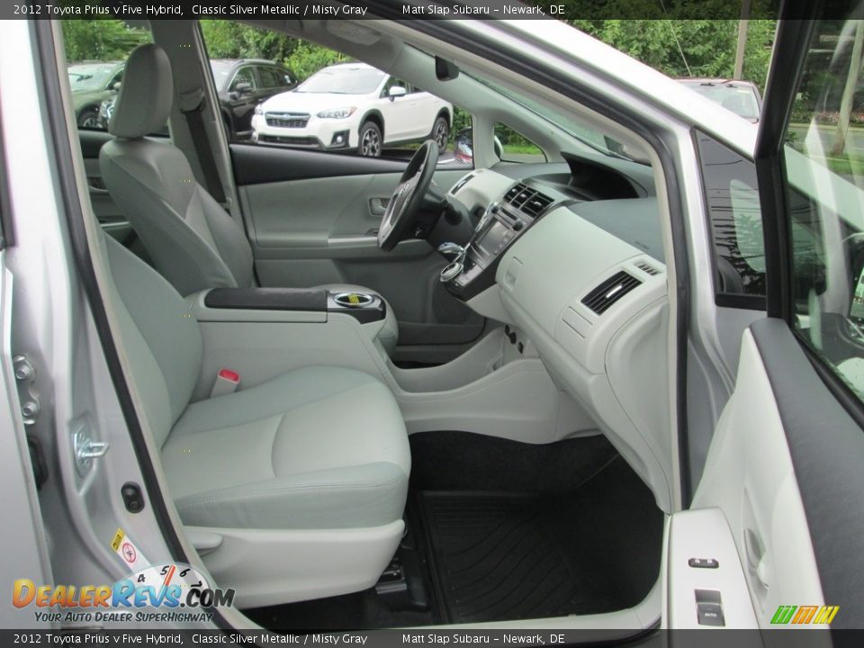 2012 Toyota Prius v Five Hybrid Classic Silver Metallic / Misty Gray Photo #18