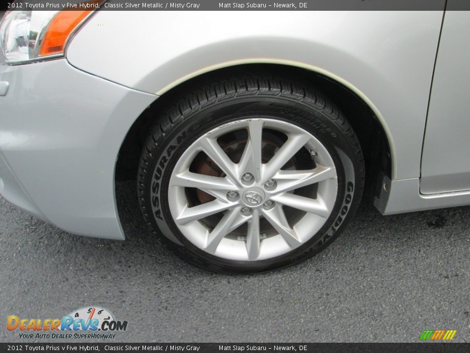 2012 Toyota Prius v Five Hybrid Classic Silver Metallic / Misty Gray Photo #22