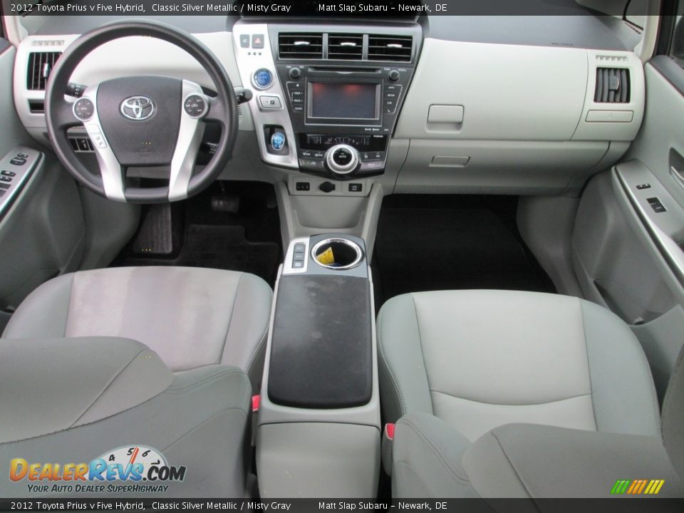 2012 Toyota Prius v Five Hybrid Classic Silver Metallic / Misty Gray Photo #24
