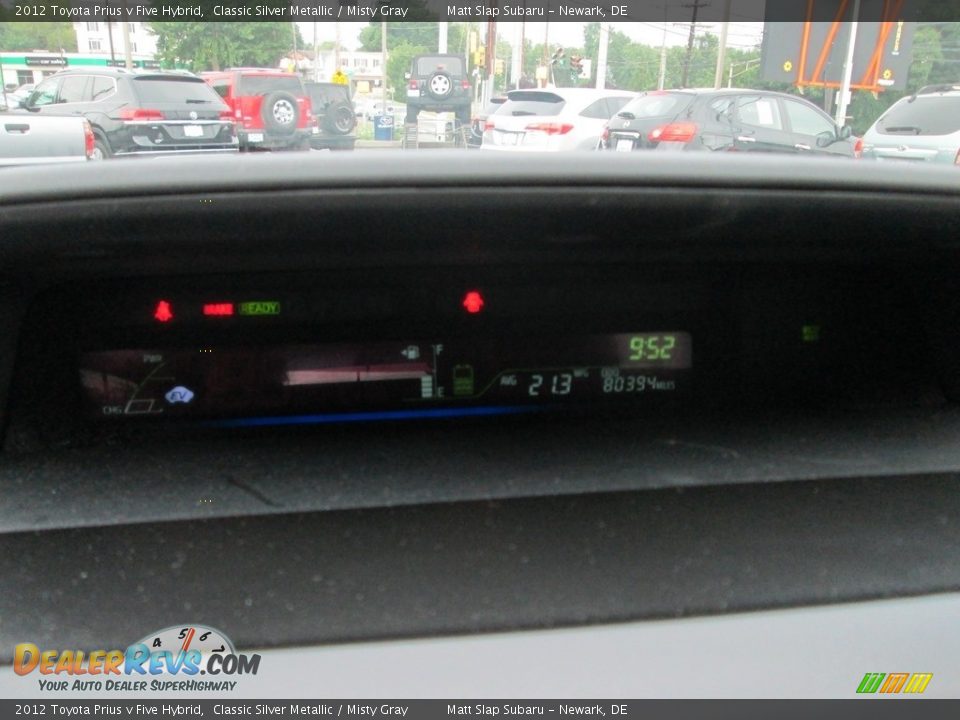 2012 Toyota Prius v Five Hybrid Classic Silver Metallic / Misty Gray Photo #26