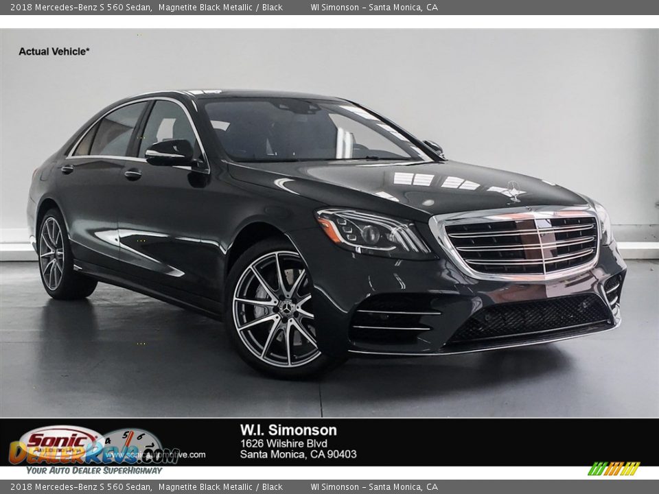 2018 Mercedes-Benz S 560 Sedan Magnetite Black Metallic / Black Photo #1