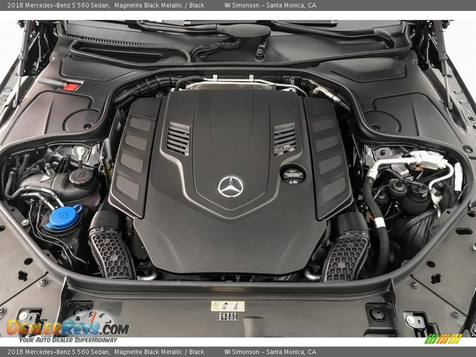 2018 Mercedes-Benz S 560 Sedan Magnetite Black Metallic / Black Photo #8